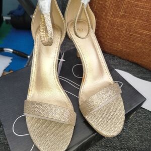 Elegant Gold Women’s Strappy High Heels